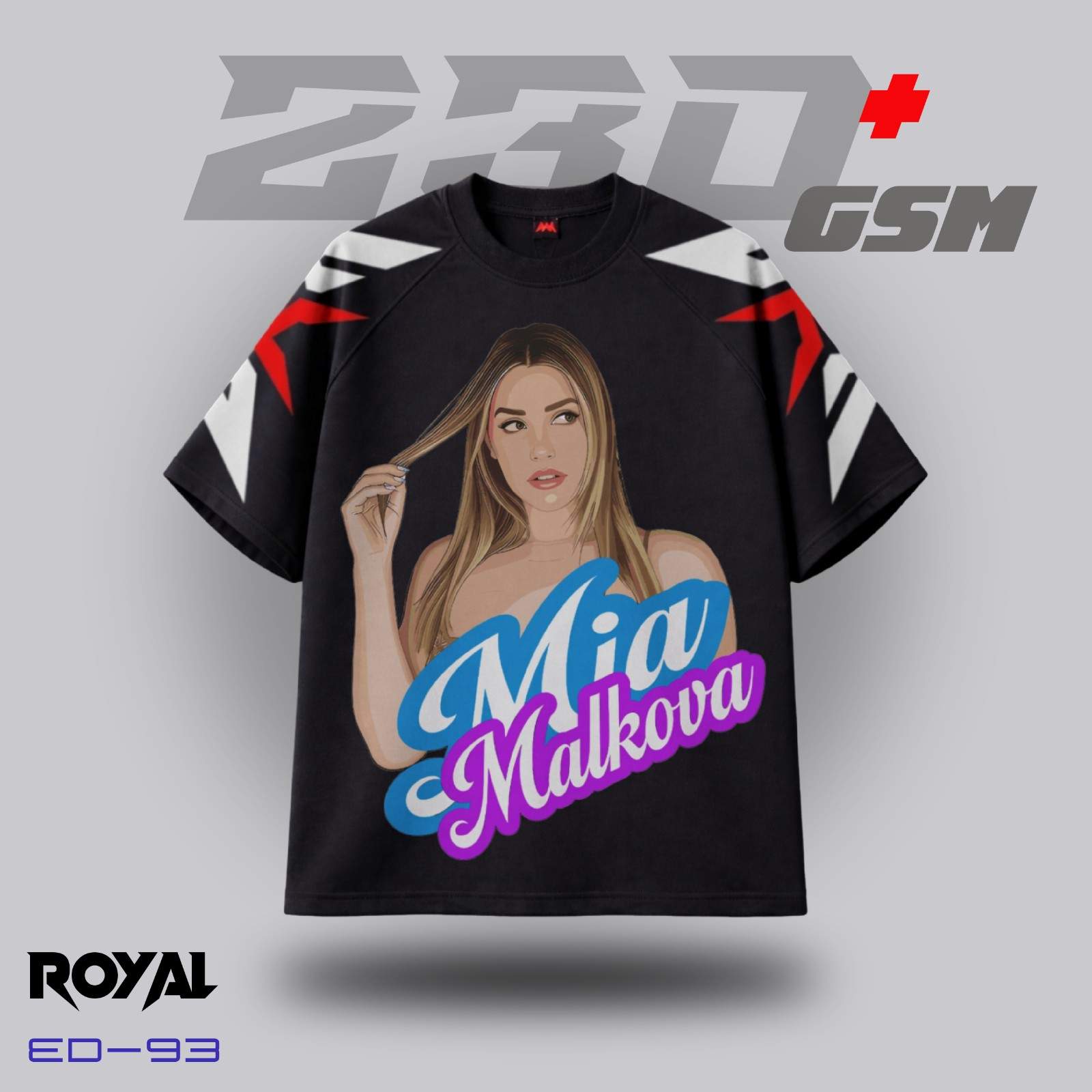 🌸 "Mia Malkova"  Iconic Oversized T-Shirt | ED-93